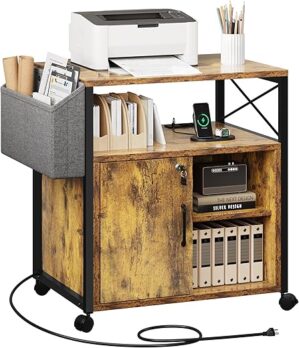 YITAHOME Wooden Printer Stand With Storage
