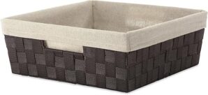Whitmor Woven Strap Shelf Tote, Espresso
