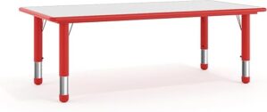 Flash Furniture Wren Rectangular Red Adjustable Activity Table