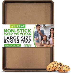 NutriChef XL Nonstick Cookie Sheet Baking Pan NCLG1GD