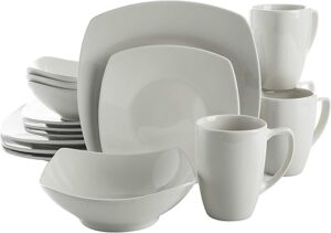 Gibson Soho Lounge Zen Buffet Porcelain Dinnerware Set, White