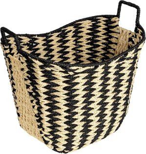 Household Essentials Zigzag Woven Paper Rope Basket