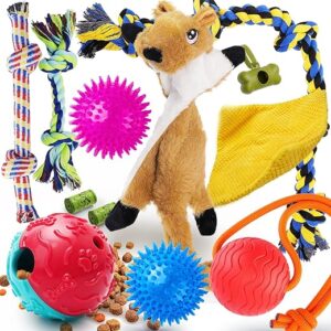 Zeaxuie 12 Pack Dog Chew Toys For Medium Chewers