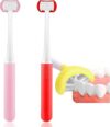 FOREVIVE 3 Sided Toddler Toothbrush, Soft Bristles