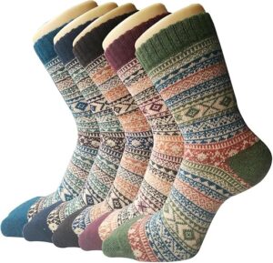 Senker Fashion 5 Pack Womens Wool Winter Warm Socks