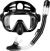 Zipoute Snorkel Adult Snorkel Set With Tempered Glass Lens