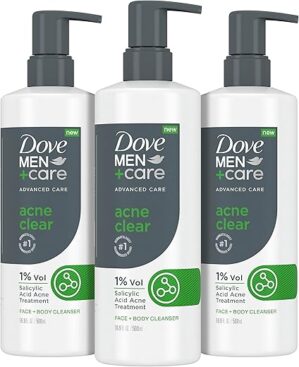 DOVE MEN + CARE Advanced Care Acne Clear Cleanser 3 Count