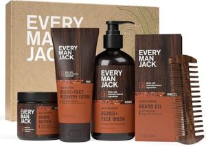Every Man Jack Aged Bourbon Beard Grooming Set Essentials