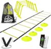 Pro Footwork Agility Speed Ladder With Hurdles