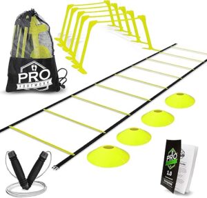Pro Footwork Agility Speed Ladder With Hurdles