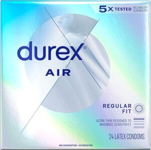 Durex Air Condoms, Extra Thin, 24 Count