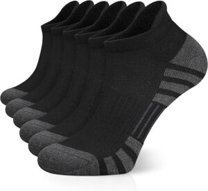 Airacker Ankle Running Socks Cushioned Breathable (6 Pairs)