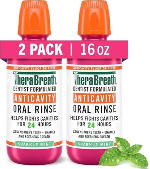 TheraBreath Anticavity Fluoride Mouthwash, Sparkle Mint