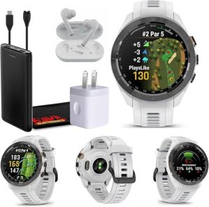 Garmin Approach S70 42MM Golf Smartwatch Bundle
