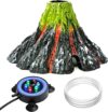 NICREW Aquarium Volcano Bubbler Kit with LEDs