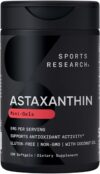 Sports Research Astaxanthin Supplement – Antioxidant Softgels, 6mg