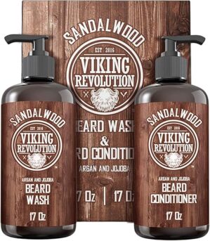 Viking Revolution Beard Wash & Conditioner Set, Sandalwood