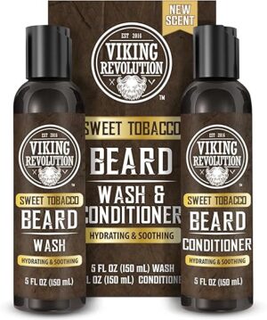 Viking Revolution Beard Wash & Conditioner With Argan & Jojoba Oil