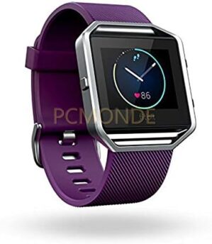 Fitbit Blaze Fitness Watch, Silver Small Plum FB502SPMSCAN