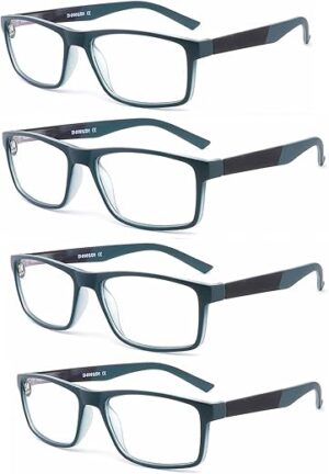 DONGDI Blue Light Blocking Glasses 4 Pack +1.00