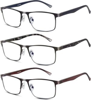Lcbestbro Blue Light Blocking Metal Frame Readers