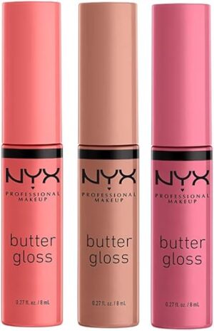 NYX PROFESSIONAL MAKEUP Butter Gloss Lip Gloss – Pack Of 3