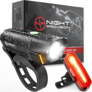 NP NIGHT PROVISION BX-300 Rechargeable Bike Light Set