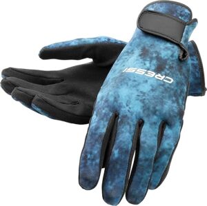 Cressi Camouflage Spearfishing Elastic Neoprene Gloves