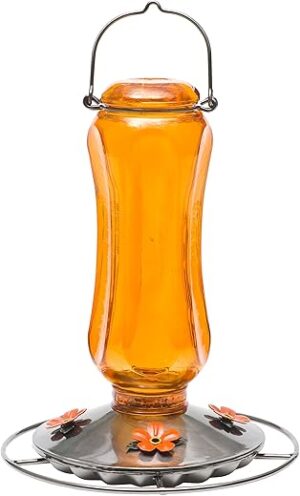 Perky-Pet Carnival Glass Vintage Oriole Feeder 8135-2