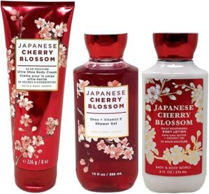 Bath & Body Works Cherry Blossom 3 Piece Bath Set