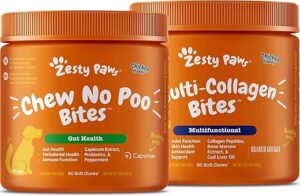 Zesty Paws Chew No Poo Bites - Stool Deterrent & Collagen Chews