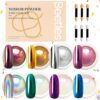 beetles Gel Polish Chrome Nail Powder Mirror Effect, 8 Colors