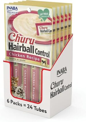 INABA Churu Hairball Control Creamy Cat Treat, Chicken Recipe