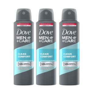 DOVE MEN + CARE Clean Comfort Antiperspirant Dry Spray 3 Count