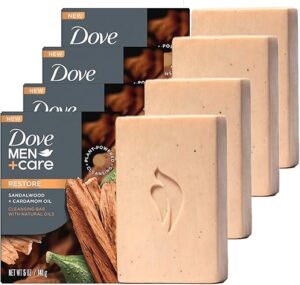 DOVE MEN + CARE Cleansing Bar Soap Sandalwood & Cardamom