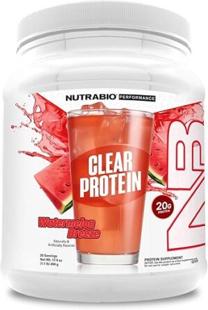 NutraBio Clear Whey Isolate Protein Powder, Watermelon Breeze