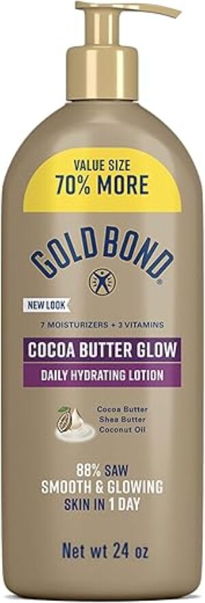 Gold Bond Cocoa Butter Glow Daily Lotion, 24 oz