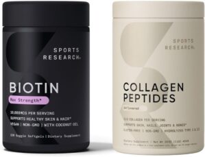 Sports Research Collagen Peptides Hydrolyzed Protein Supplement