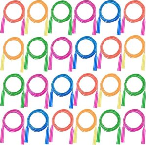YACAISI Colorful Jump Ropes, 7.3 Feet, 24 Pack