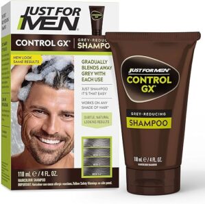 Just for Men Control GX Grey Reducing Shampoo, Gradual Color, 4 Fl Oz