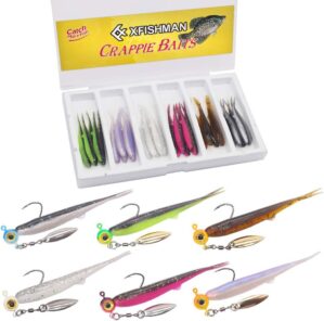 XFISHMAN Crappie Jig Heads & Plastics Kit