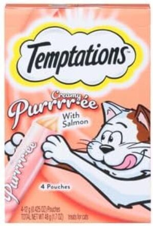 Temptations Creamy Salmon Puree Cat Treats, 4ct