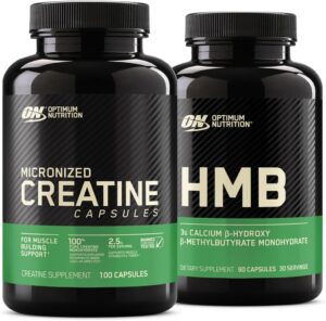 Optimum Nutrition Creatine Monohydrate 100 Capsules + HMB 90 Capsules