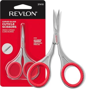 REVLON Curved Blade Cuticle Scissors, Stainless Steel