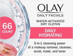 Olay Daily Clean Makeup Removing Wipes, 66 Count