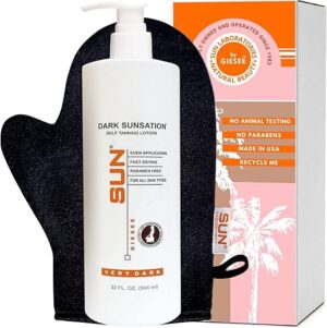 Sun Laboratories by Giesee Dark Sunsation Self Tanner Lotion With Mitt