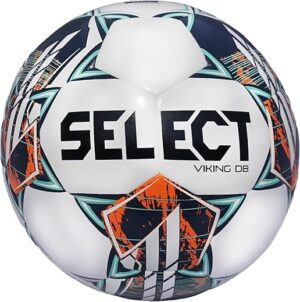 Select DB Soccer Ball, White/Teal/Orange V24, Size 4