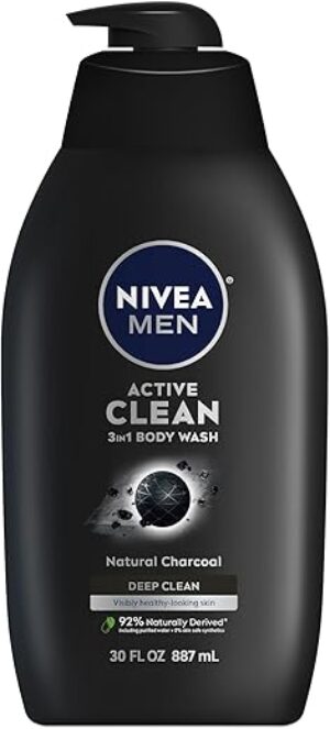 Nivea Men Deep Active Clean Charcoal Body Wash, 30 Fl Oz
