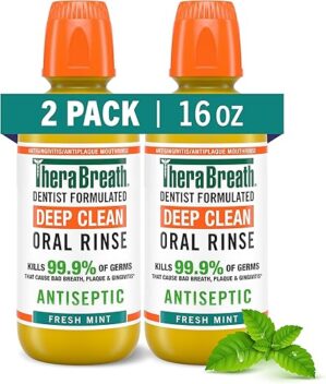 TheraBreath Deep Clean Antigingivitis Mouthwash, Fresh Mint, 16 fl oz