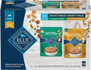 Blue Buffalo Delectables Natural Wet Dog Food Topper Variety Pack